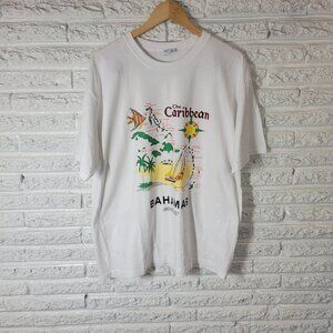 Womens Top Extra Large Tee XL Short Sleeve Caribbean Bahamas Vacation NOV166E